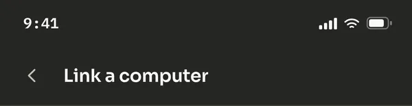 The phone scanning the code on Denzo Desktop